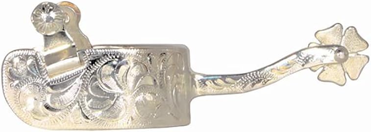 Schneiders FES Silver Plate Equitation Spur Cloverleaf | Enhances Show Ring Elegance | Promotes Better Contact | Minimal Leg Movement Required