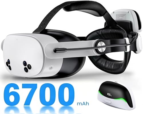 Meta Quest 3/2 Head Strap with Battery and Cushion