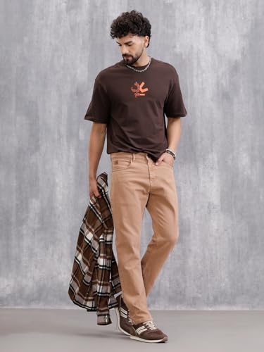 Image of WROGN Men's Cotton Stretch Jeans | Solid | Slim Fit