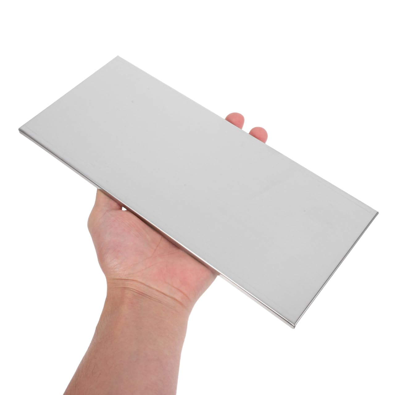KALLORY Plaque de Propreté Porte Adhesive en Acier Inoxydable Argenté 25x11cm, Lot de 2 Plaques Métalliques Adhésives Gravables pour Hôtels, Bureaux et Salles