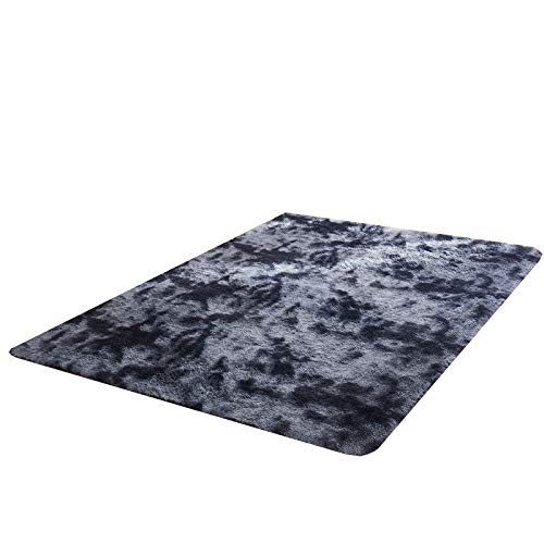 Tapis super doux anti-glisse gris 120x180 résolvant les sols froids du salon