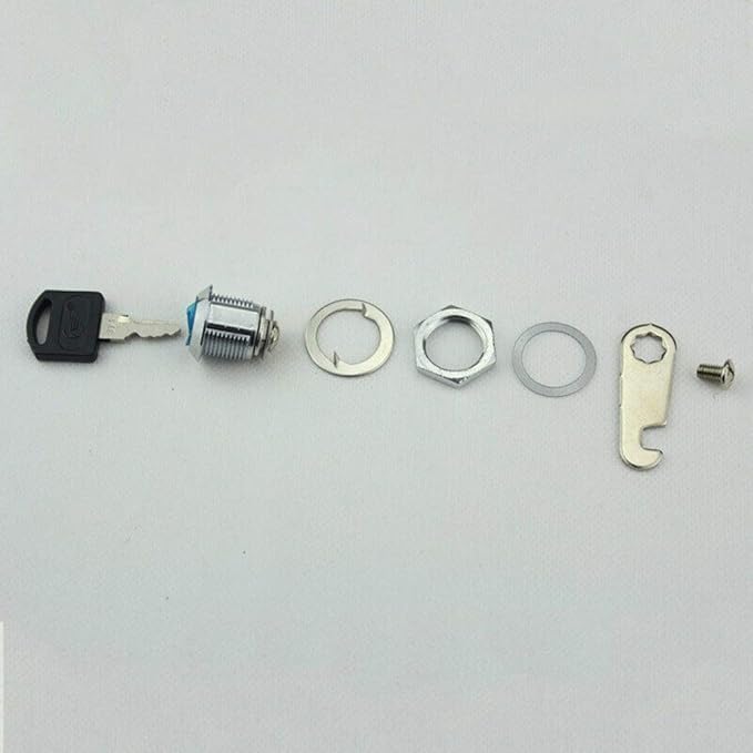 2 Sets 16mm Rotary Tongue Cam Lock for Cabinet, Mailbox, Drawer, Door, Cupboard and Post Box, with 4 Keys