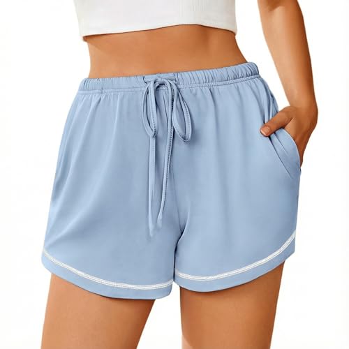 Image of Ekouaer Pajama Shorts for Women 2026 Soft Sleep Shorts Casual Lounge Shorts Comfy Pj Bottoms with Pockets