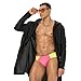 AIMPACT Men's Swim Briefs Bikini Swimwear Sexy Swimsuit Quick-Dry Bathing Suit Swim Briefs for Men (Yellow Pink)