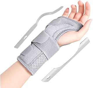 SONGQEE Wrist Thumb Support Splint Brace Hand Straps, Adjustable Sports Finger Guard for Carpal Tunnel Syndrome, Arthritis, Tendonitis, Hand Sprains, Thumb Immobilizer 1 size fit Left or Right Hand