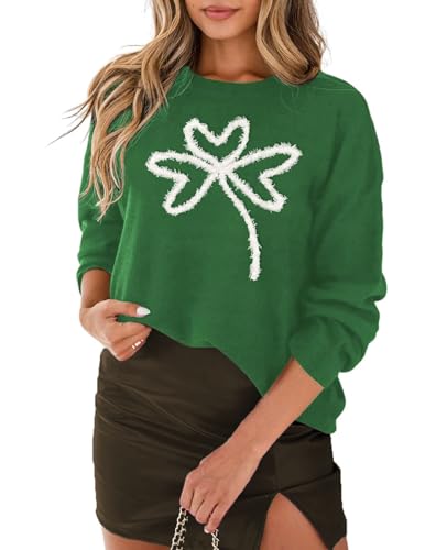 Image of SELINK Women's Valentines Sweater Crew Neck XOXO Heart Print Casual Long Sleeve Pullover Tops Sweaters