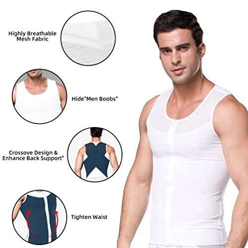 Compression Shirt for Men,Body Shaper Slimming Undershirt Tank top Compression Shapewear Vest Sleeveless Slim2