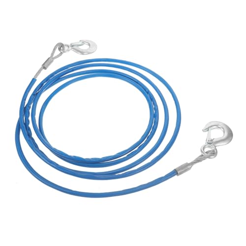 Unomor 4M Heavy Duty Tow Strap Towing Rope with Hooks Durable Wire Construction for Reliable Vehicle Towing for Emergency Situations and Heavy Loads