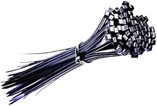 100pcs Black Cable Ties, 200mm x 3.6mm, 8" Premium Nylon Zip Ties, Multi-Use Tie Wraps, Secure Self-Locking Indoor/Outdoor, Wire Management, Cable Tidy Under Desk, Home, Gardening, Office and DIY