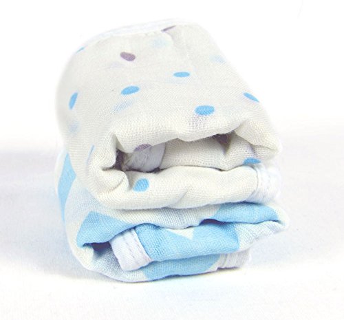 Image of Ultra Soft Baby Washcloths, Rayon derived from Bamboo, 2 Count 8 inch x 8 inch (Blue)