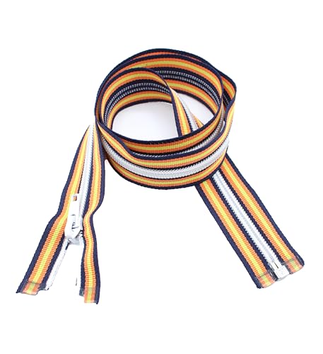 Cerniera multicolor zip lampo spirale catena n° 6 divisibile e reversibile singolo doppio cursore lunghezza 80 cm altezza 3 cm giubbotto giacca gilet tirante (SINGOLO CURSORE)