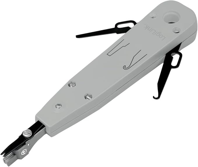 LogiLink Professional WZ0001A WZ0001A-LSA Auflegewerkzeug für Auf-und Unterputzdosen mit selbstschneidenden Kontakten für eine kinderleichte Netzwerkverdrahtung, grau