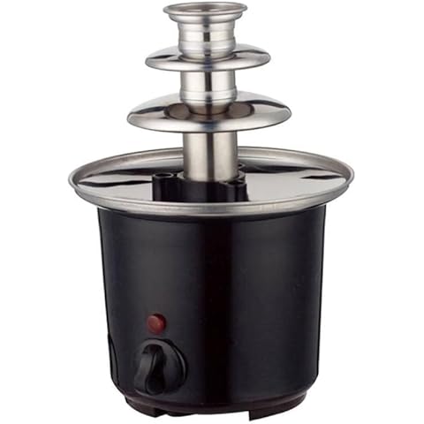 MINI Chocolate Fountain Machine Electric Chocolate Fondue Fountain Machine for Party for Candy Butter Cheese, BLACK Cover