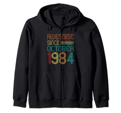 Awesome Since October 1984 Retro 38th Birthday 38 Years Old Sudadera con Capucha