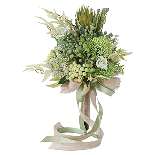 Décoration de mariage avec bouquet de fleurs de simulation haut de gamme pour table de réception