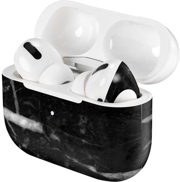 Skinit Decal Audio Skin Compatible with Apple AirPods Pro - Stone Black Design