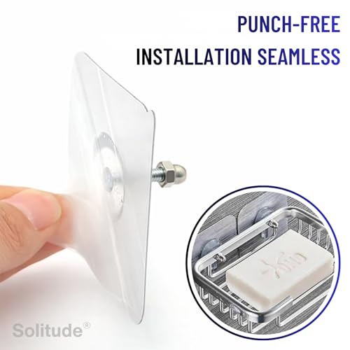Image of Solitude 20 Pieces Self Adhesive Screw Hangers | Nail Free Wall Hooks for Hanging Picture Frames, Wall Clocks, and Mirrors | Heavy Duty No Drilling Sticky Hooks for Home and Office
