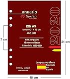 Contiene calendarios años 2020 y 2021, y anuario del año 2020 a día por página.