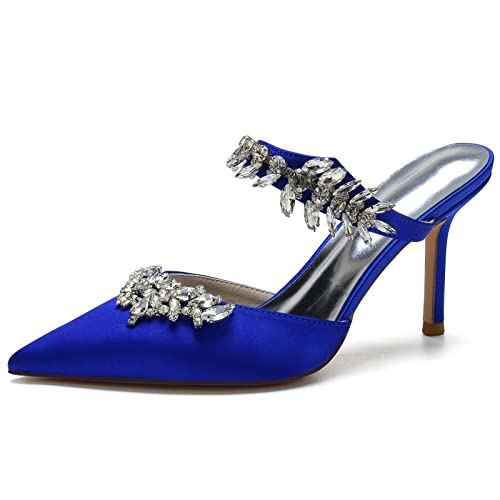 Chaussures de robe pointues et talons hauts de mariée roses pour cérémonie de mariage chic