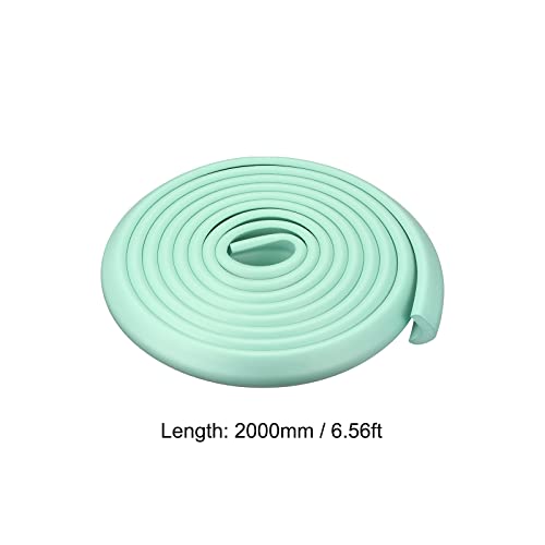 Image of uxcell Corner Guards Edge Protectors 6.56ft(2M), Foam Safety Bumper L Shape for Furniture Corner Table Edge Guard, Light Green