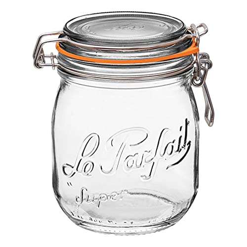Le Parfait Super Jar, Canning Jars, 750mL French Glass Canning Ja...