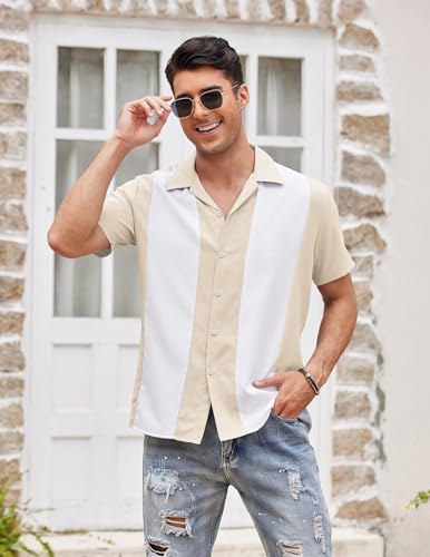 Chemise d'été décontractée pour la plage en version manches courtes et col cuba