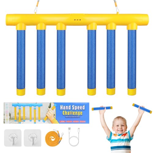 Vicloon Fallende Stöcke Spiel, Reaktionstraining Spielzeug, Drop Stick Spiel, 3 Drop Geschwindigkeiten, Interaktives Spielzeug, Catching Sticks Game Kinder Erwachsene