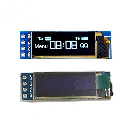 Xiuxin 2pcs I2C OLED Display Module 0.91 Inch I2C SSD1306 OLED DC 3.3V~5V Display Module 12832 Blue I2C OLED Screen Driver for Arduino