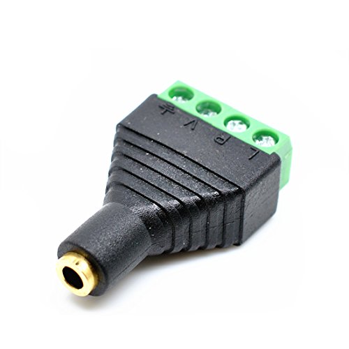 Kit 6 adaptadores Conector 2.5mm hembra a bloque terminal miniatura 2