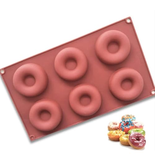Silicone Donut Mould 6 Cavity MINI Doughnut Baking Ring PAN Wax Melt - Image 3