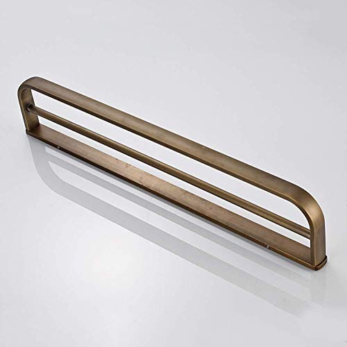 Porte-serviettes en cuivre antique double barre pour fixation murale - 6