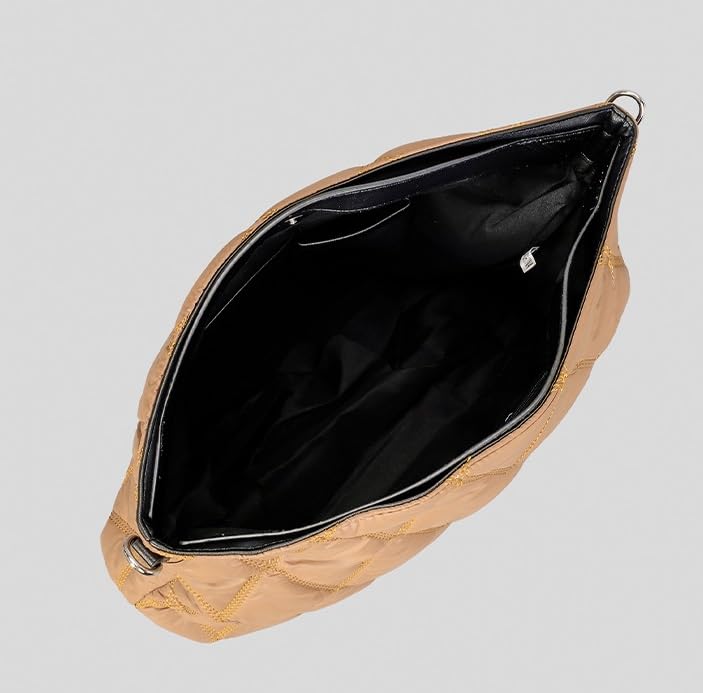 Quilted Puffer Tote Bag for Women Lightweight Trendy Crossbody Shoulder Bag Nylon Handbag Purse with Adjustable Strap3