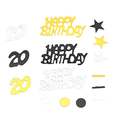 Wifehelper 1500 Pièces Anniversaire Nombres de Table Confettis Paillettes Décoration Fournitures Art Artisanat pour Anniversaire Fête (20) Cover