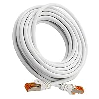 1aTTack.de 0,25m - Cat.7 Netzwerkkabel Weiß - 10 Stück Gigabit Ethernet LAN Kabel 10000 Mbit s Patchkabel Cat7 Kabel S FTP PIMF Schirmung LSZH Cat.7 Rohkabel Rj45 Stecker Cat 6a - 10 x 0,25 Meter – Ansicht 4