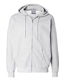 Hanes 9.7 oz. Ultimate Cotton 90/10 Full-Zip Hood, Medium, ASH