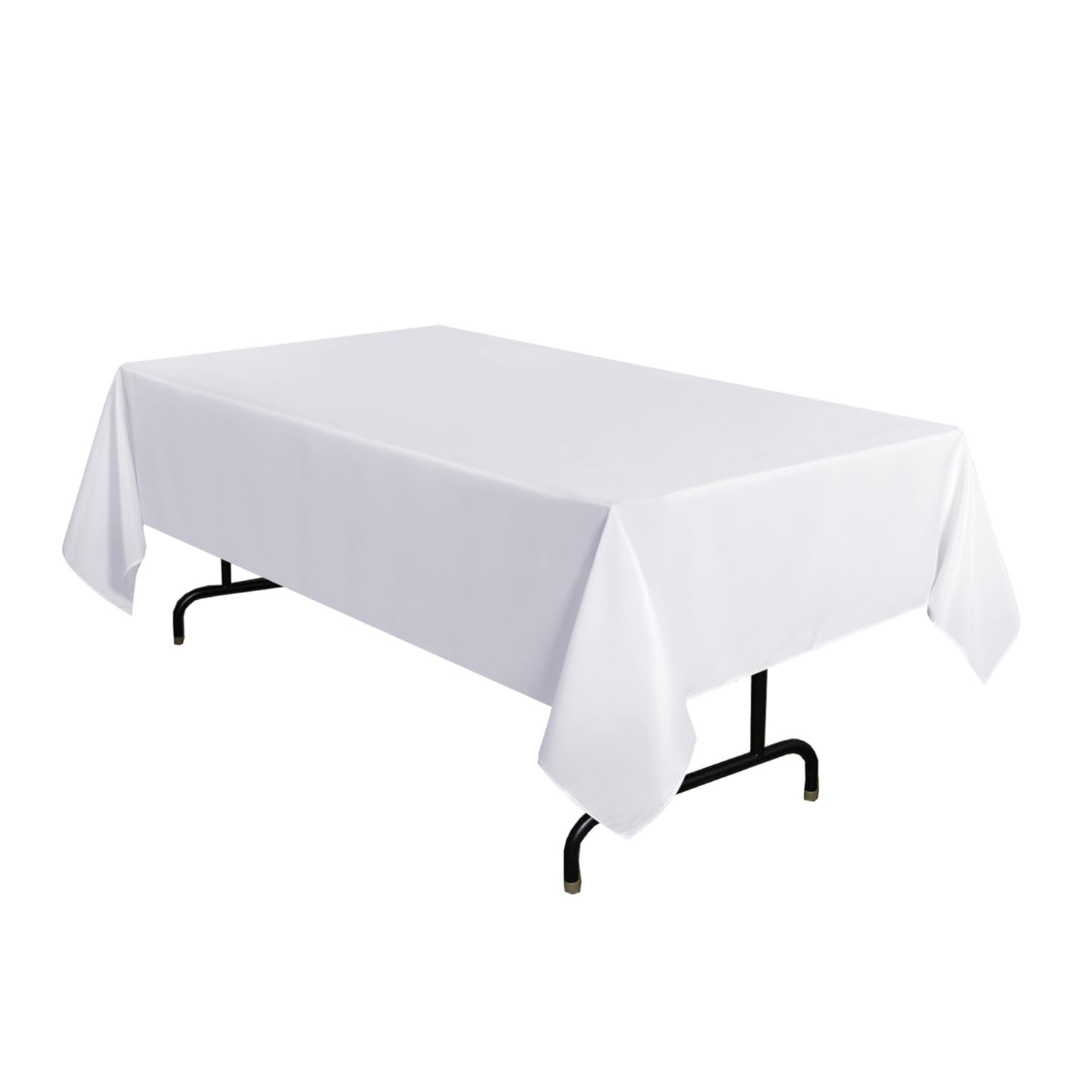 sancua White Table Cloth 60x84 Inch for 4 Foot Rectangle Tables