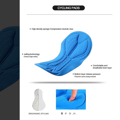 Image of Cycling Kits for Men Cycling Jersey Set Uniform Clothes Bike Bicycle Shirt+3D Gel Pad Cushion Bibs Shorts