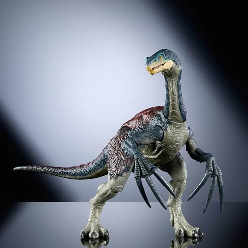 Image of Mattel Jurassic World Dominion Hammond Collection Therizinosaurus Dinosaur Figure with 25 Articulations, Fully Jointed Claws, Glass Eyes & Wired Tail