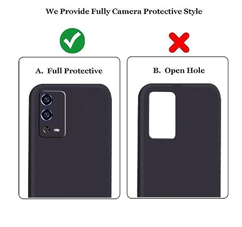 Image of A rtistque Liquid TPU Silicone Matte Shockproof Flexible with Camera Protection Soft Back Cover Case for Oppo A55 - Black