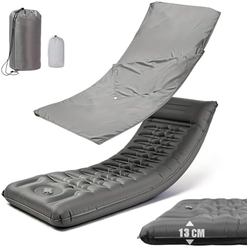 Matelas isolant auto-gonflant de 13 cm d'épaisseur avec sac de co...