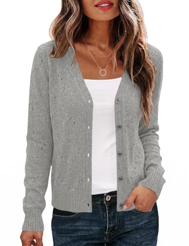 LOMON Cardigan Sweaters for Women Open Front Fall Outfits — $14.99 (55% off)