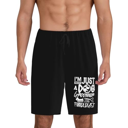 Dog Groomer I'm Not Just A Dog Groomer Pajama Shorts for Men, Men's Pajama Bottoms, Sleepwear for Summer
