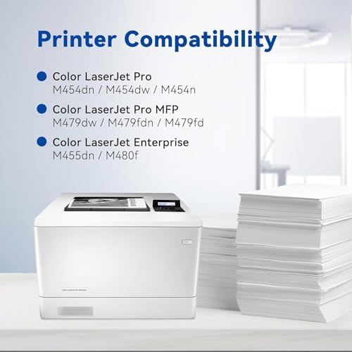 Image of 414A Toner Cartridges Replacement Pro MFP M454dw M479fdw with Chip for HP 414A 414X Toner W2020A W2020X Works for Pro M479fdn M454dn M479 M454 Printer (4 Pack, BK /C /M /Y)