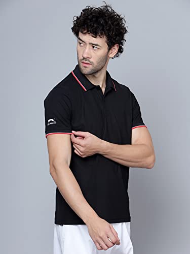 Image of Shiv Naresh Men's Polyester Regular Fit Polo T-Shirt