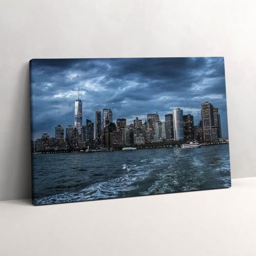 Tableaux 60x40cm panorama New York décoration murale peinture Wallfluent