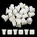 uxcell 20Pcs White Square Plastic Rivets Retainer Button 10 x 8mm for Car Bumper Fender