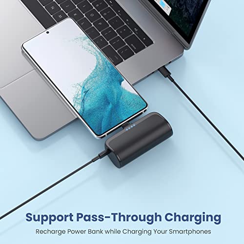 AXNEB Mini Power Bank USB-C,5200mAh 15W PD Fast Charging Power Bank,Compact Portable Charger Battery Pack,Compatible with Android phone Samsung Galaxy S23 S22 Huawei Xiaomi Google Pixel - Image 8