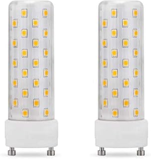 Makergroup GU24 LED Light Bulb 2700K-3000K Soft Warm White High Brightness for Bathroom Ceiling Fan 13W 18W 23W T2 Spiral CFL Light Replacement, 120V 10W 2pcs(Not dimmable)