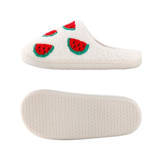 Image of Cherry Slippers for Women Men Fruit Shoes Cute Memory Foam Soft Winter Warm Indoor Outdoor Slippers