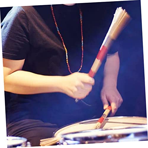 1 set de baquetas de arce y cepillos de alambre para batería, ligeros y portátiles, para niños, niñas y adultos, para música jazz y rock miniatura 6